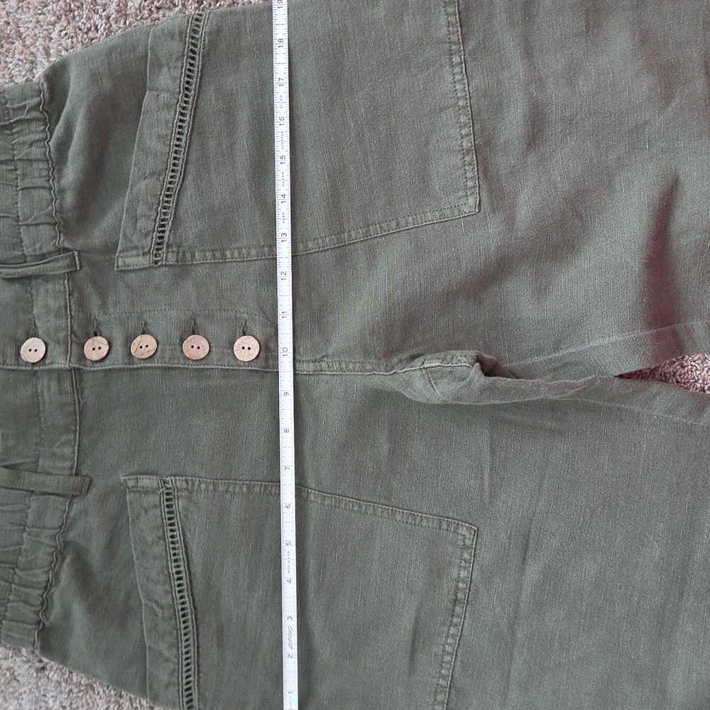 NWT Sundance Olive Green Women's Cropped Pants Sz 4 - Picture 4 of 5
